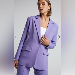 4th + Reckless Sz L NWT Cervo Slouchy Purple Relaxed Blazer